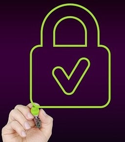 Padlock with checkmark