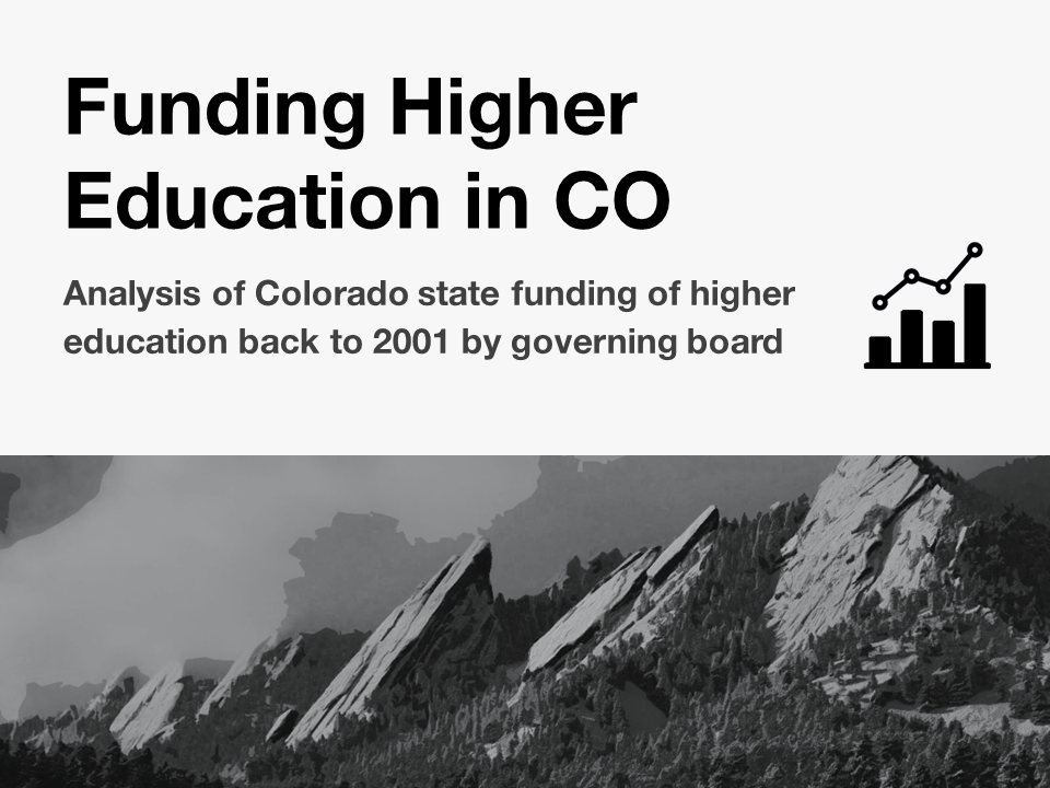 Funding Higher Education in Colorado